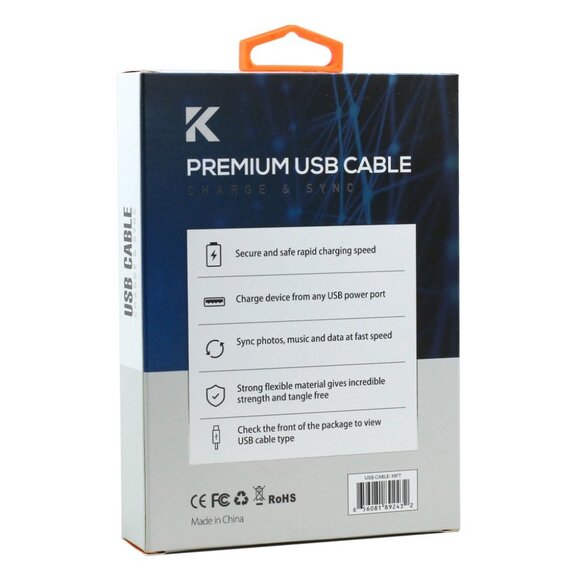 10 FT Lighting 2.4A Heavy Duty Strong Durable Charge and Sync USB Cable (White) - Picture 2 of 2